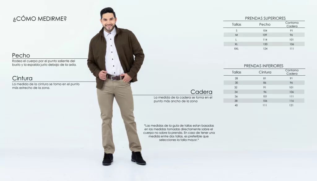 Guía de tallas para hombre - H&M CO