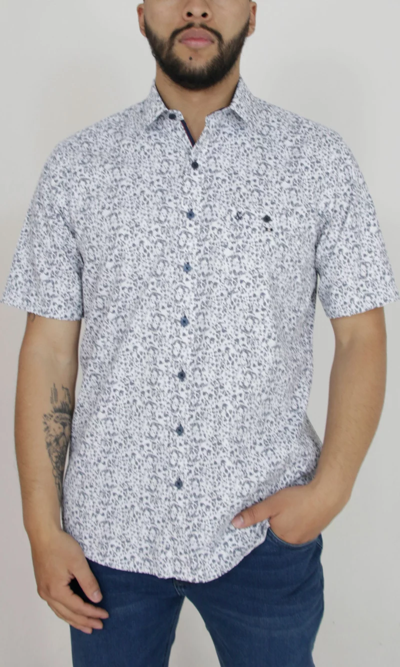 Camisa hombre manga corta estampada - Imagen 3