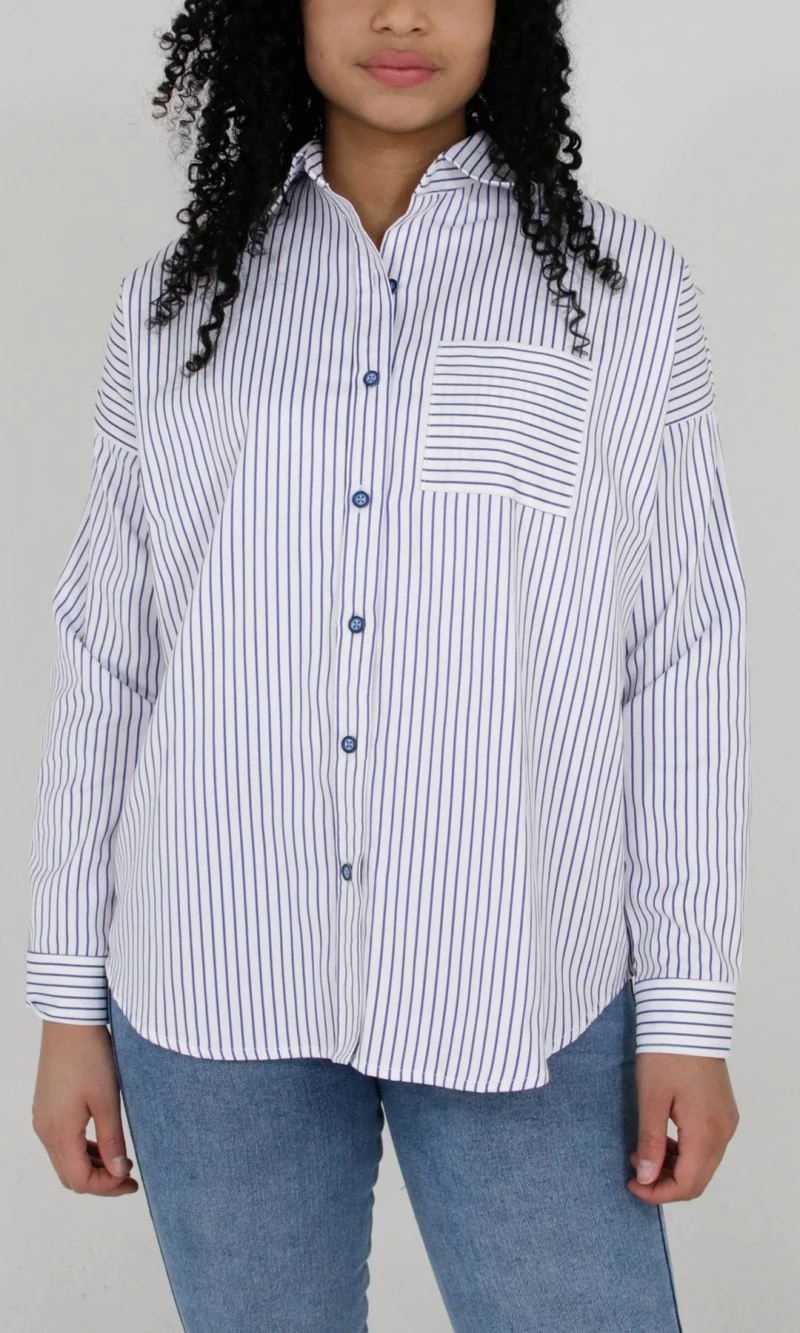 Blusa mujer manga 3/4 rayas - Imagen 3