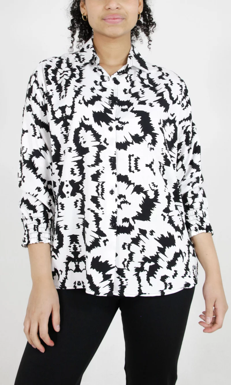 Blusa mujer manga 3/4 estampada