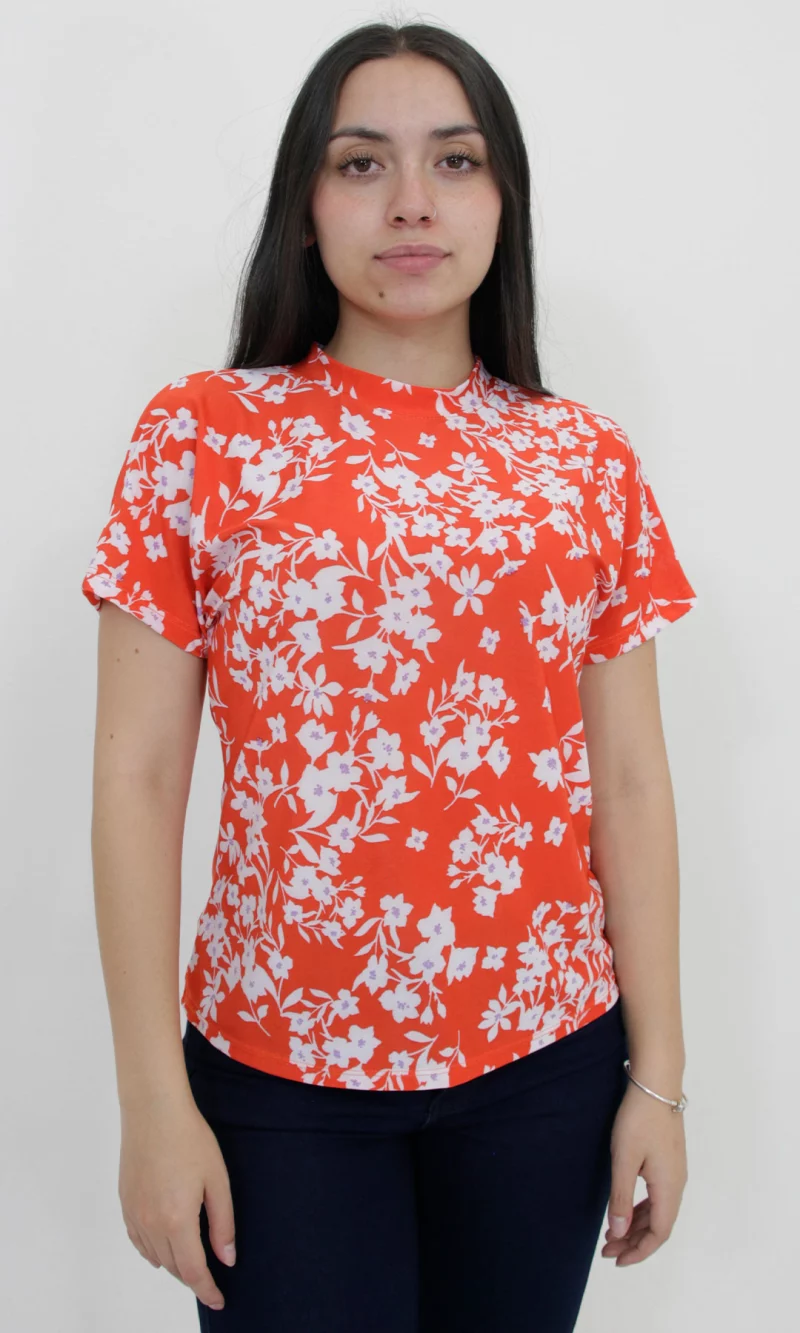 Camiseta mujer manga corta estampada