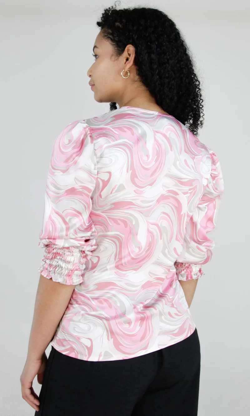 Blusa mujer manga 3/4 estampada - Imagen 2