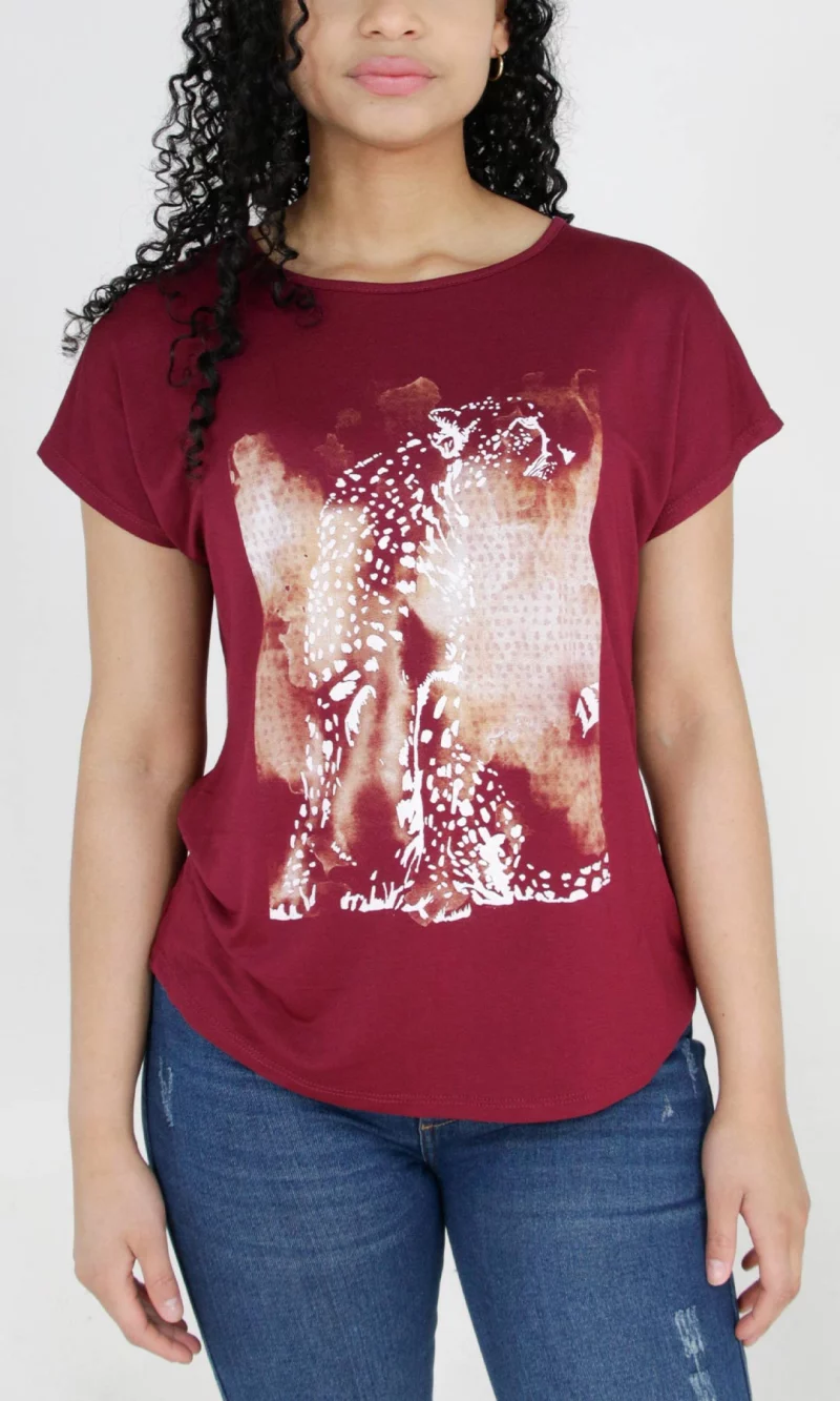 Camiseta mujer manga corta estampada - Imagen 3