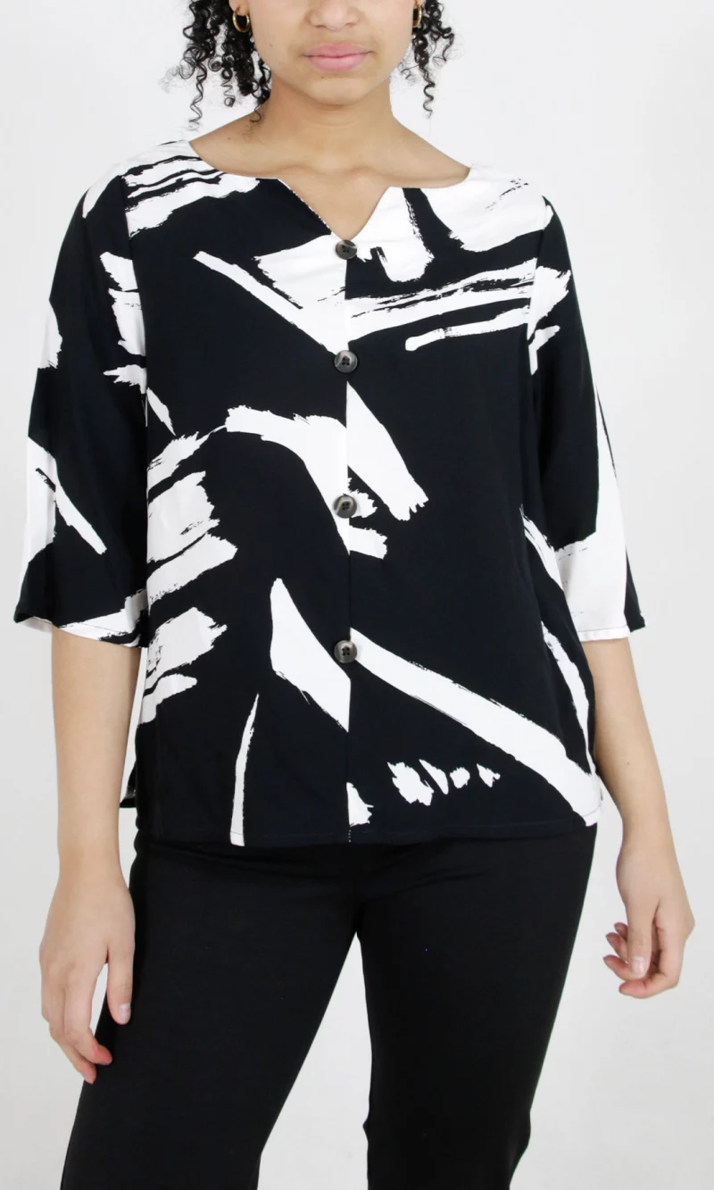 Blusa mujer manga 3/4 estampada - Imagen 3